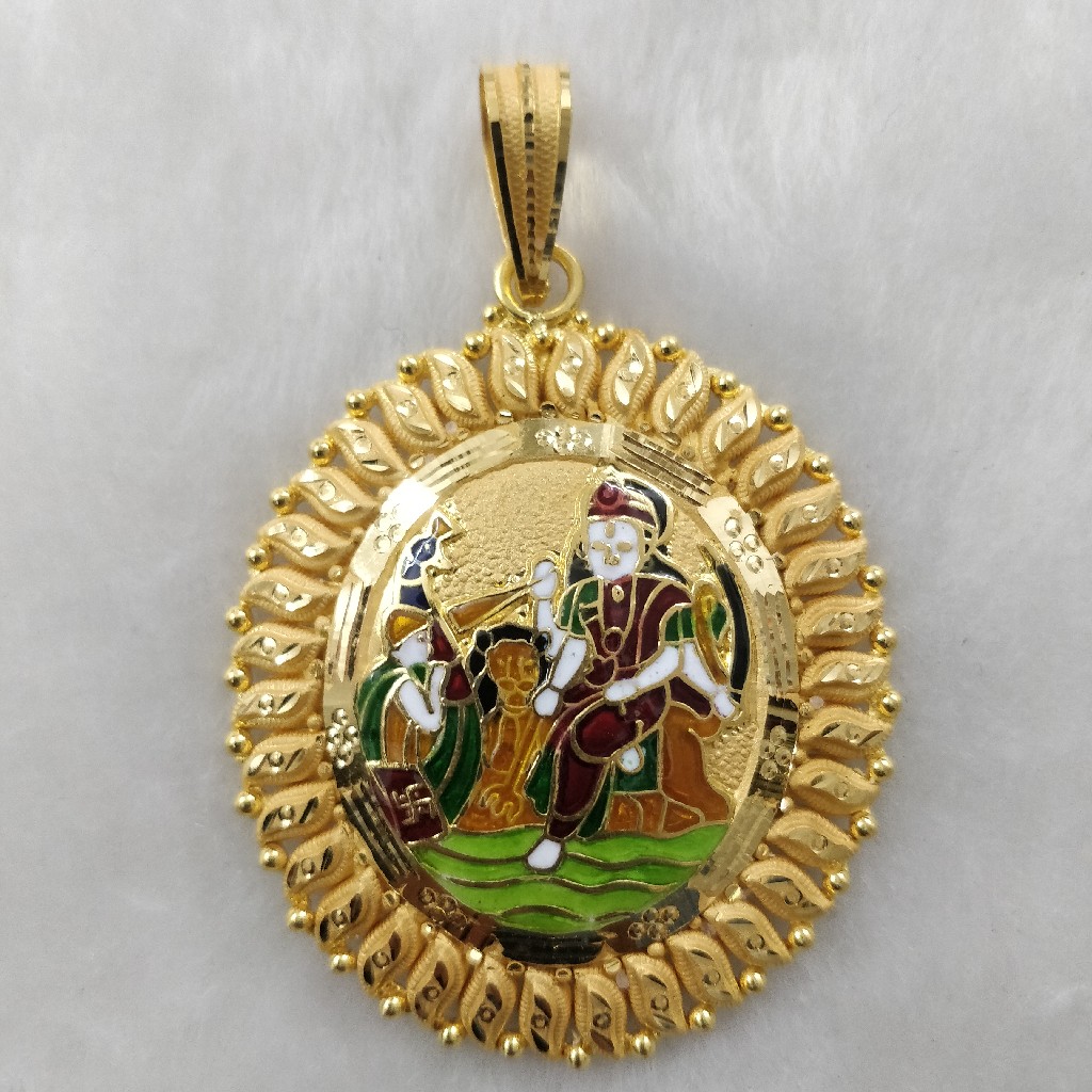 916 Gold Fancy Vahanvati Maa Pendant