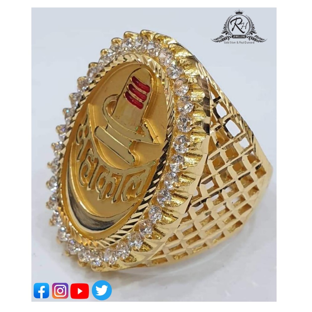 Buy quality 22 K Gold Gants Green Diamond Ring Colourful Design in Ahmedabad