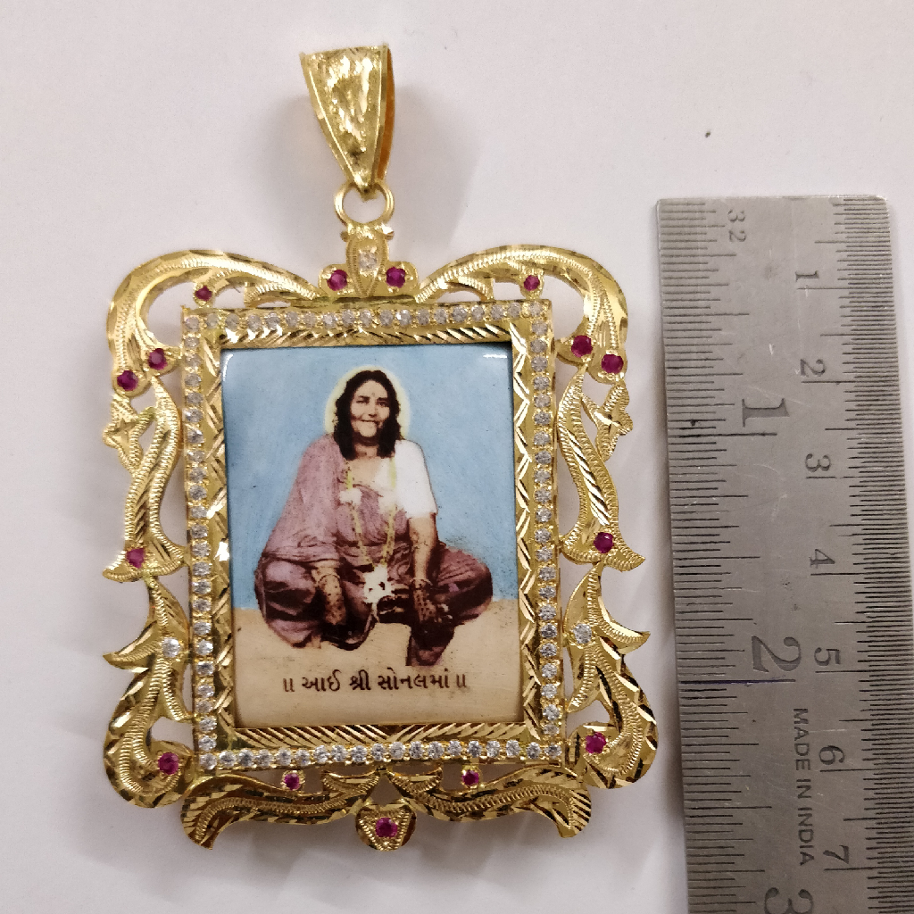 916 Gold Fancy Gent's Photo Mina Sonal Maa Pendants