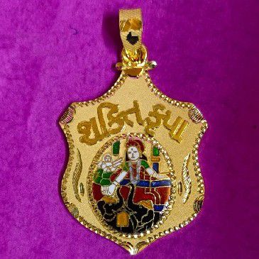 916 Gold Antique Shakti Ma Mina Pendant