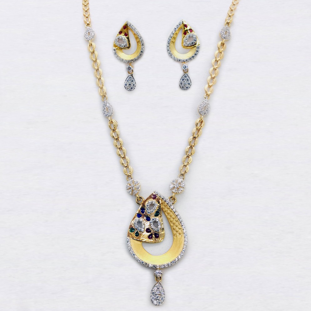 916 Gold Delicate Necklace Set SK-N010