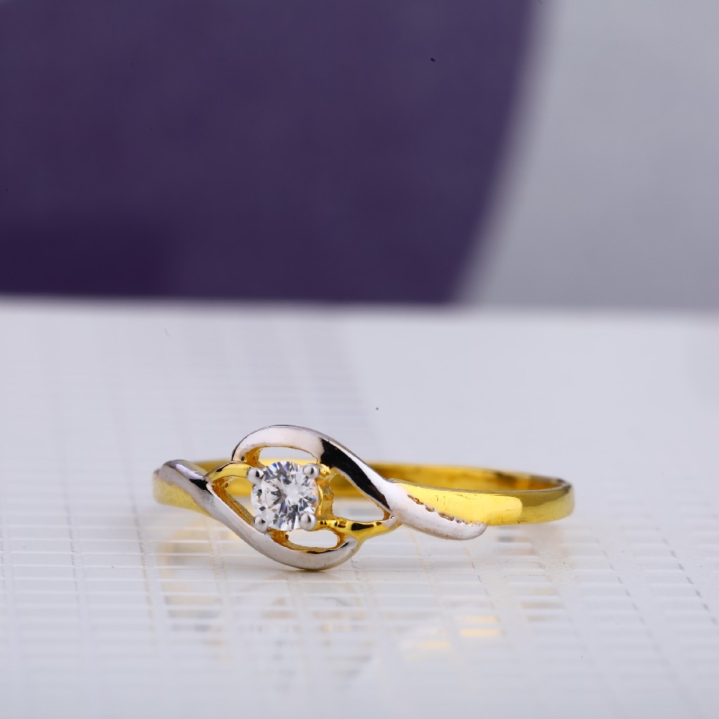 Single Stone Diamond Crossover Ring, 18ct Yellow Gold - Baxter & Hanks