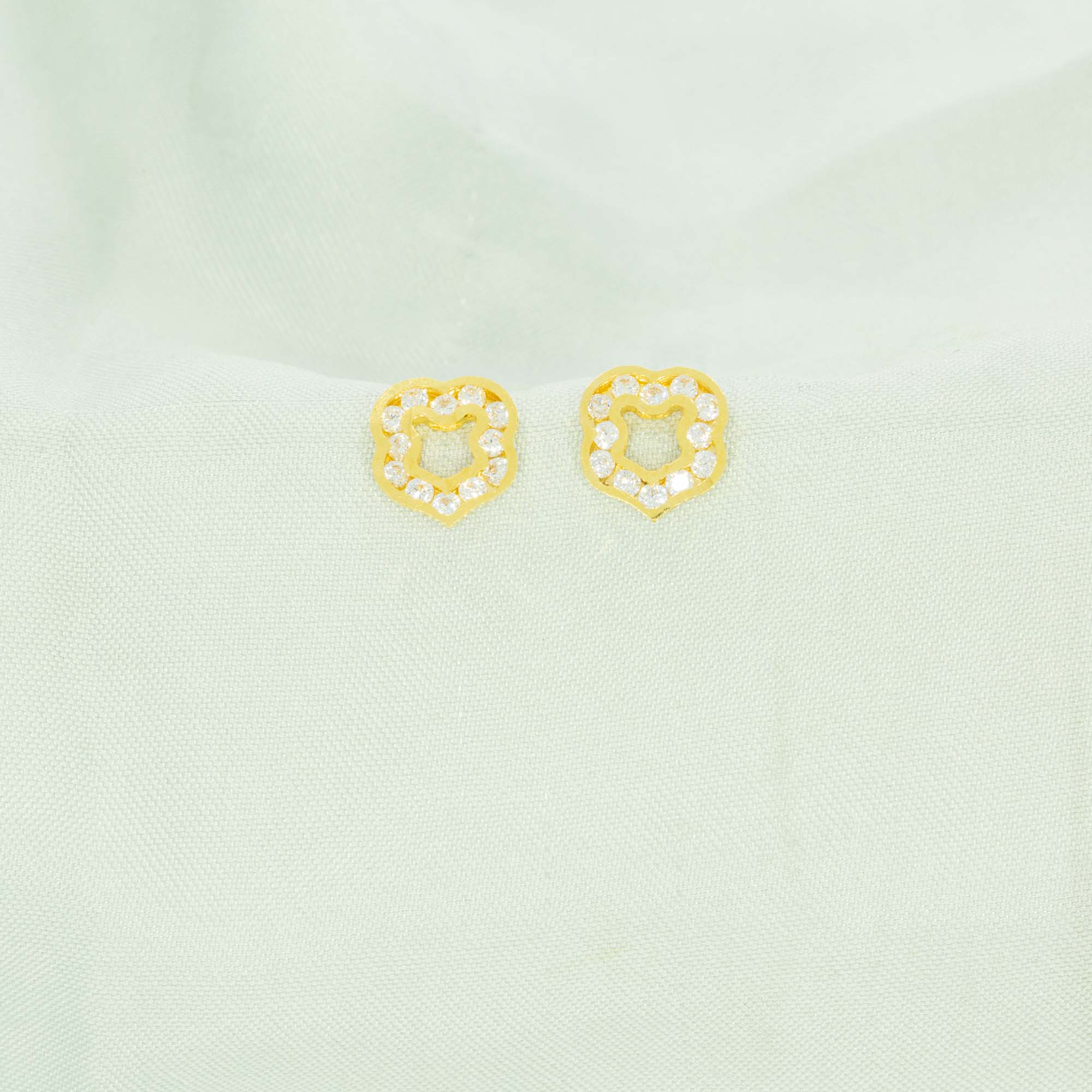 18kt Gold Stone Studded Tops