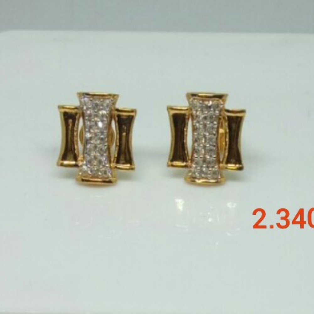 Yellow Gold Handmade Fancy Earrings