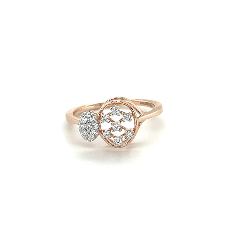 Blumen Diamond Oval Cluster ring in 14k Rose Gold