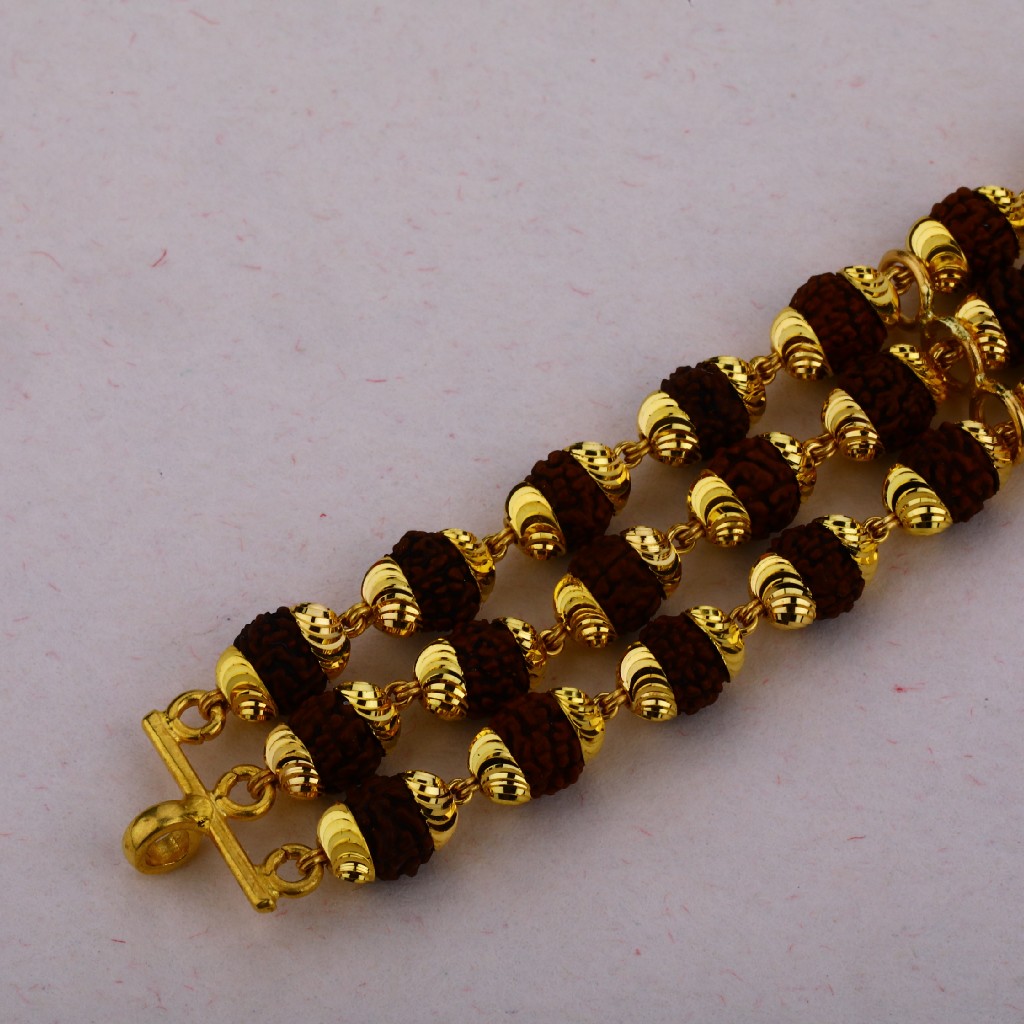 916 Rudraksha Gold Bracelet-MRB04