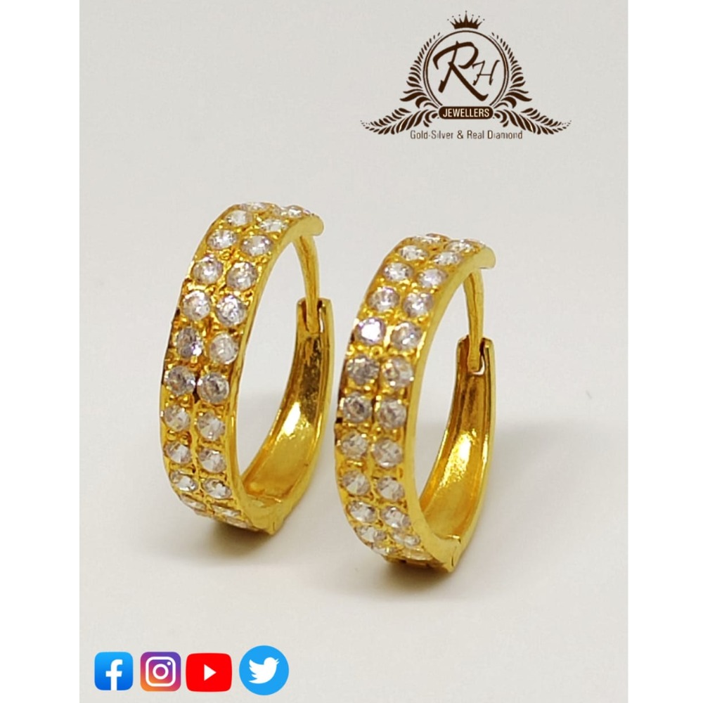 22 carat gold fancy daimond ladies earrings RH_ER44