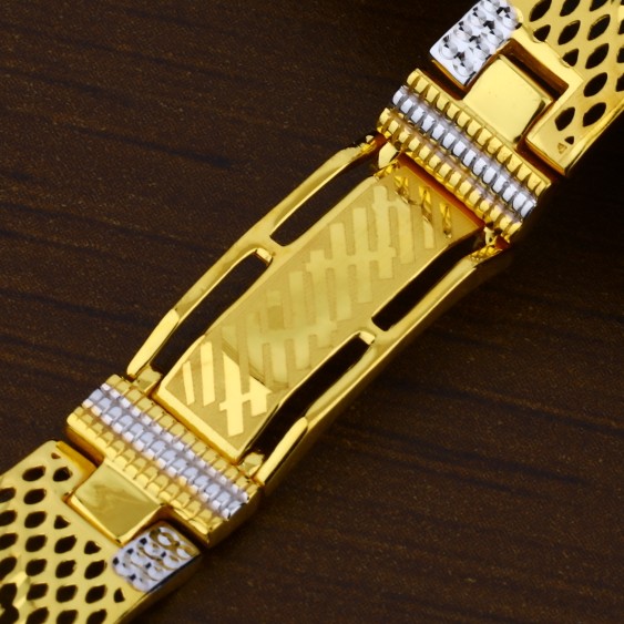 Gold Plain Mens Casting 22ct Designer Bracelet-MPB09