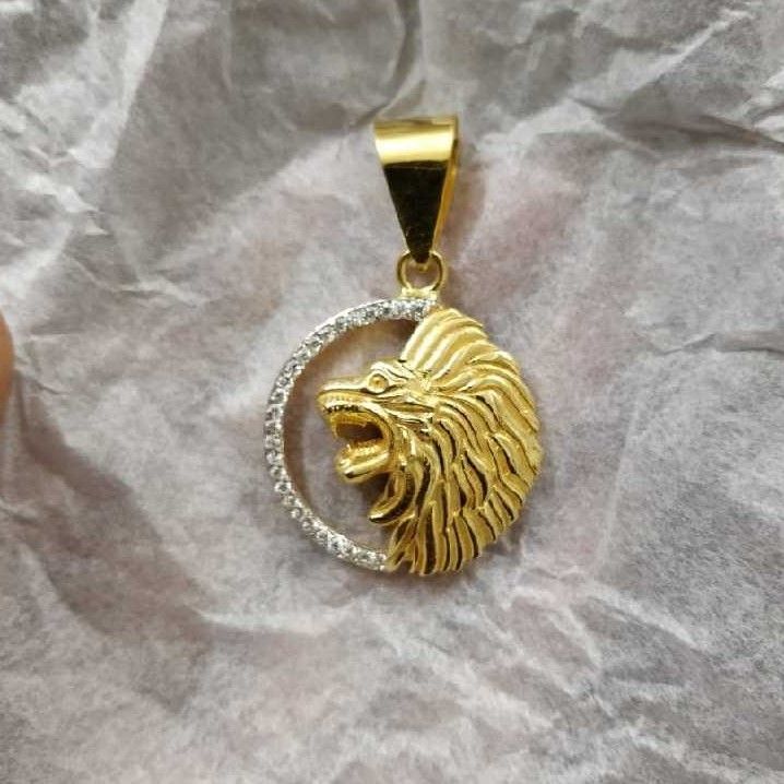 Bahubali lion face pendant
