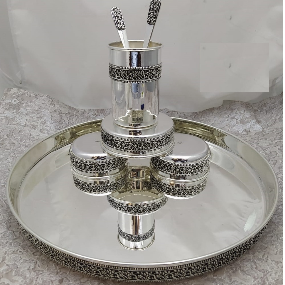 Antique silver dinner on sale set