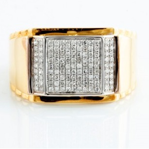 18k yellow gold hallmark diamond ring