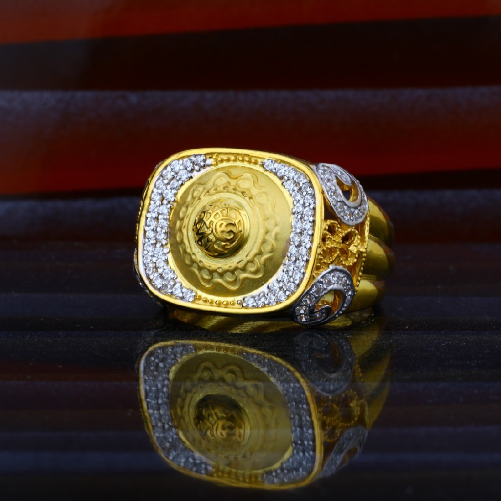 Mens 22ct Gold Modern Gold Ring-MHR28