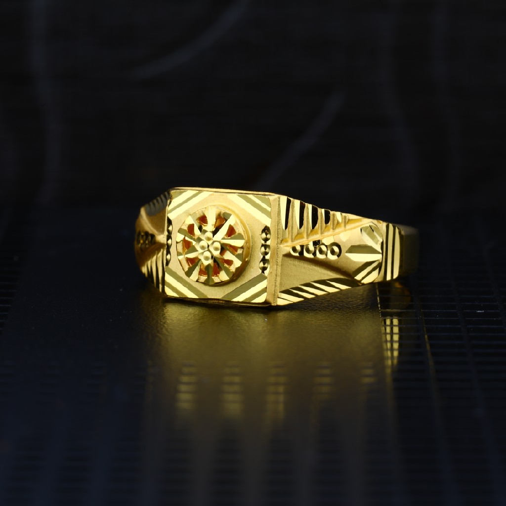 Men's Exclusive 22K Plain Casting Gold Ring- MPR59