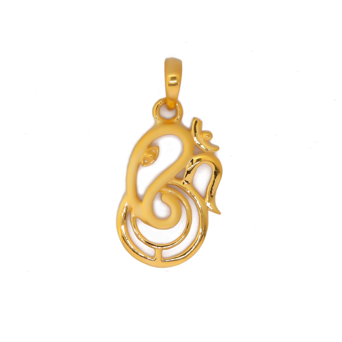 22k yellow gold divine ganesh pendant 