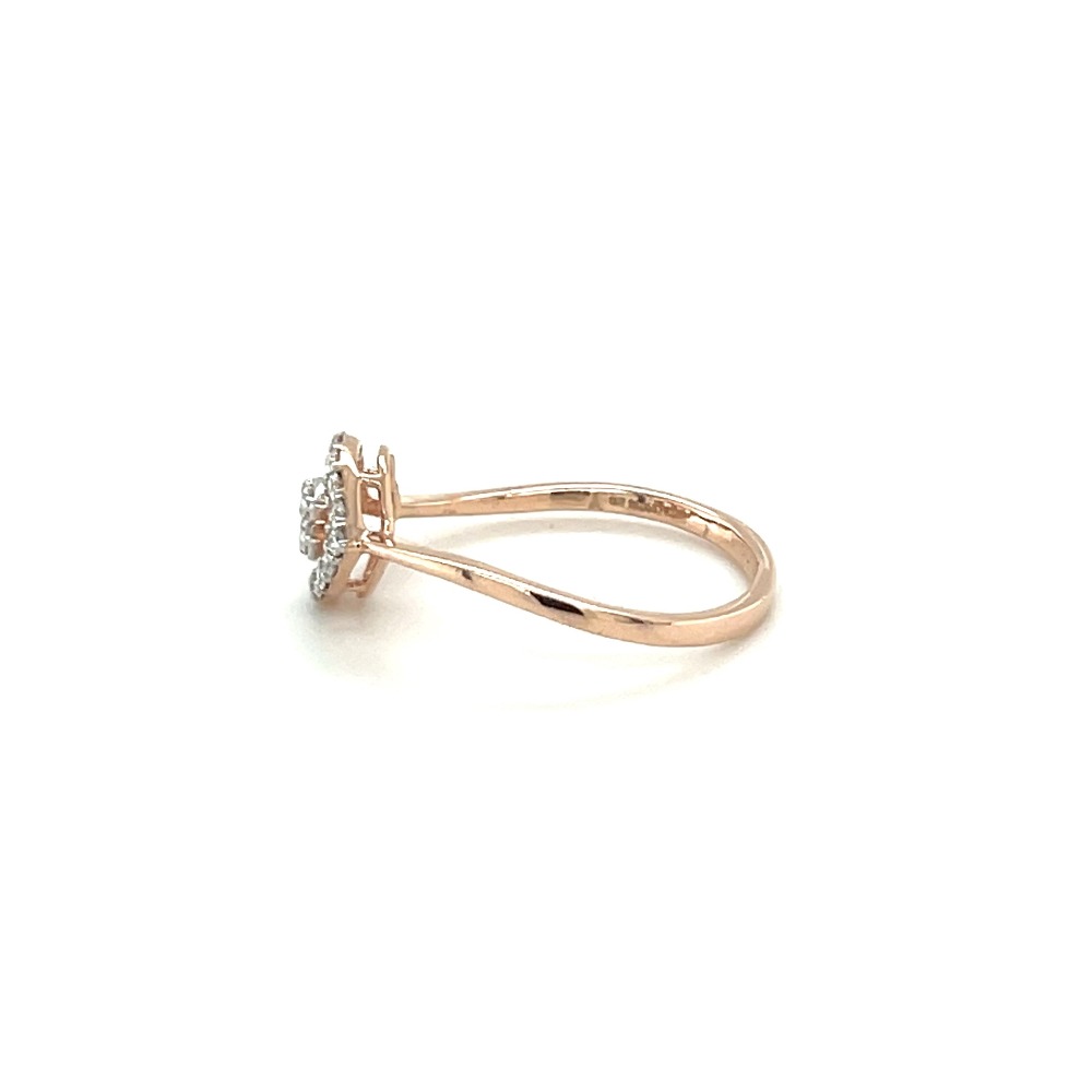 Floating Heart Diamond Ring 14k Rose Gold