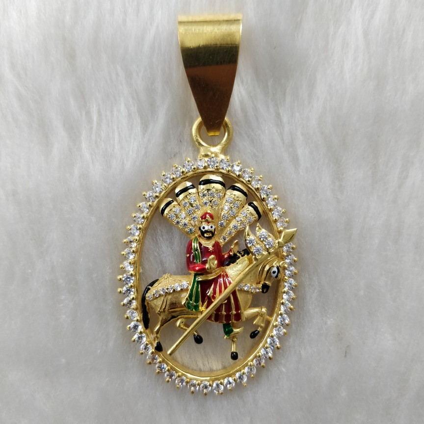 916 Gold Ramdevpir Gent's pendant