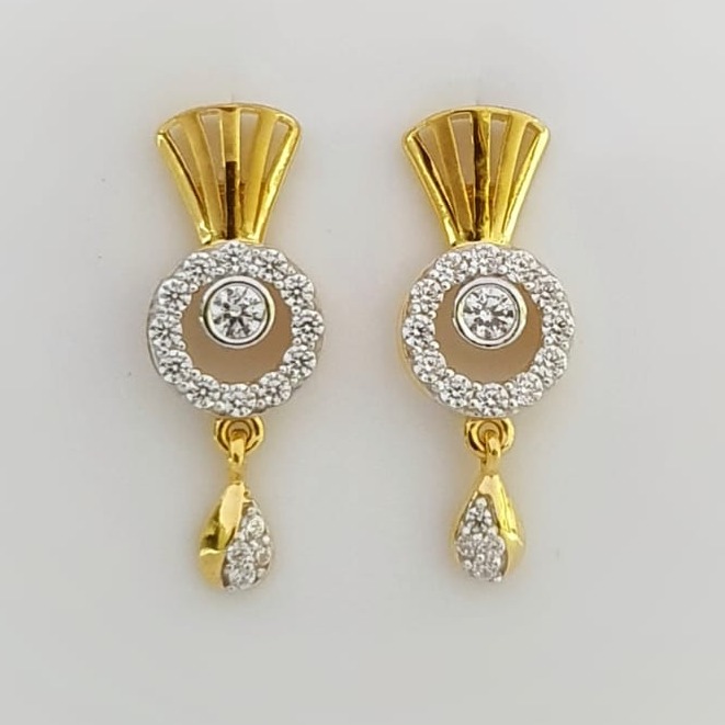 916 Gold CZ Attractive Earring For Women