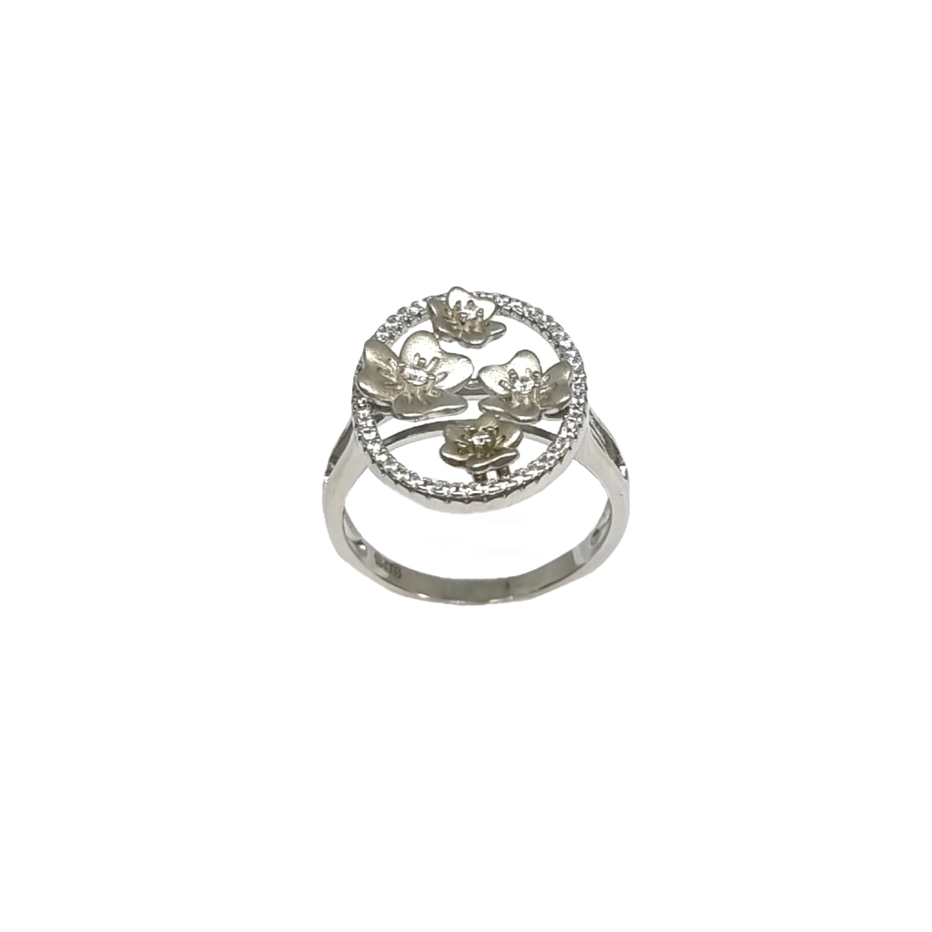 Flower Ring With Matte Finish In 925 Sterling Silver MGA - LES4862