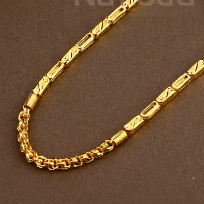 916 gold hallmark fancy mens hollow chain mhc30