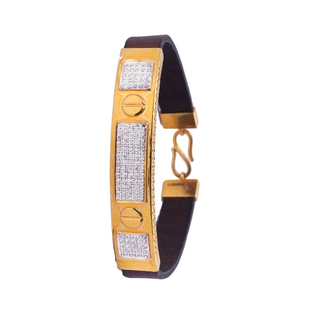 22K Gold Designer Bracelet For Men