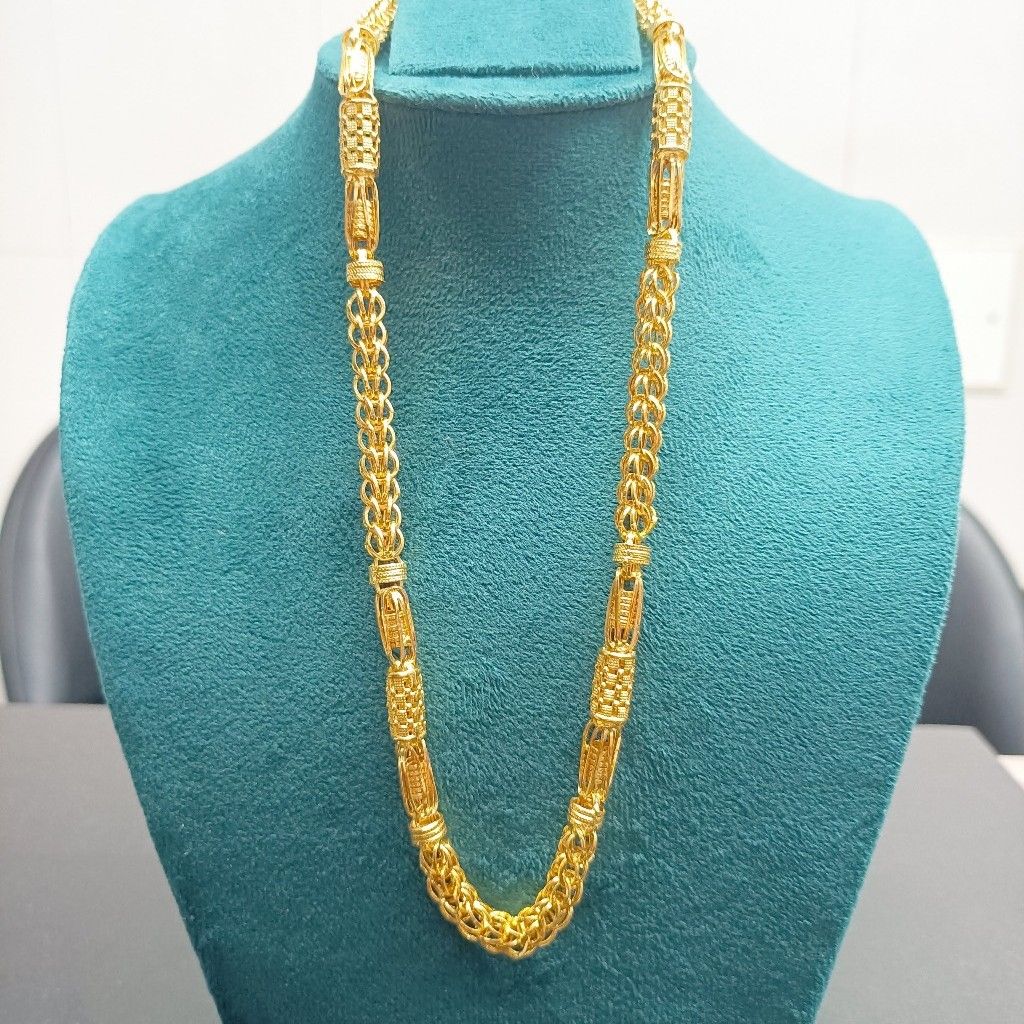 22KT Gold Hollow Chain For Men