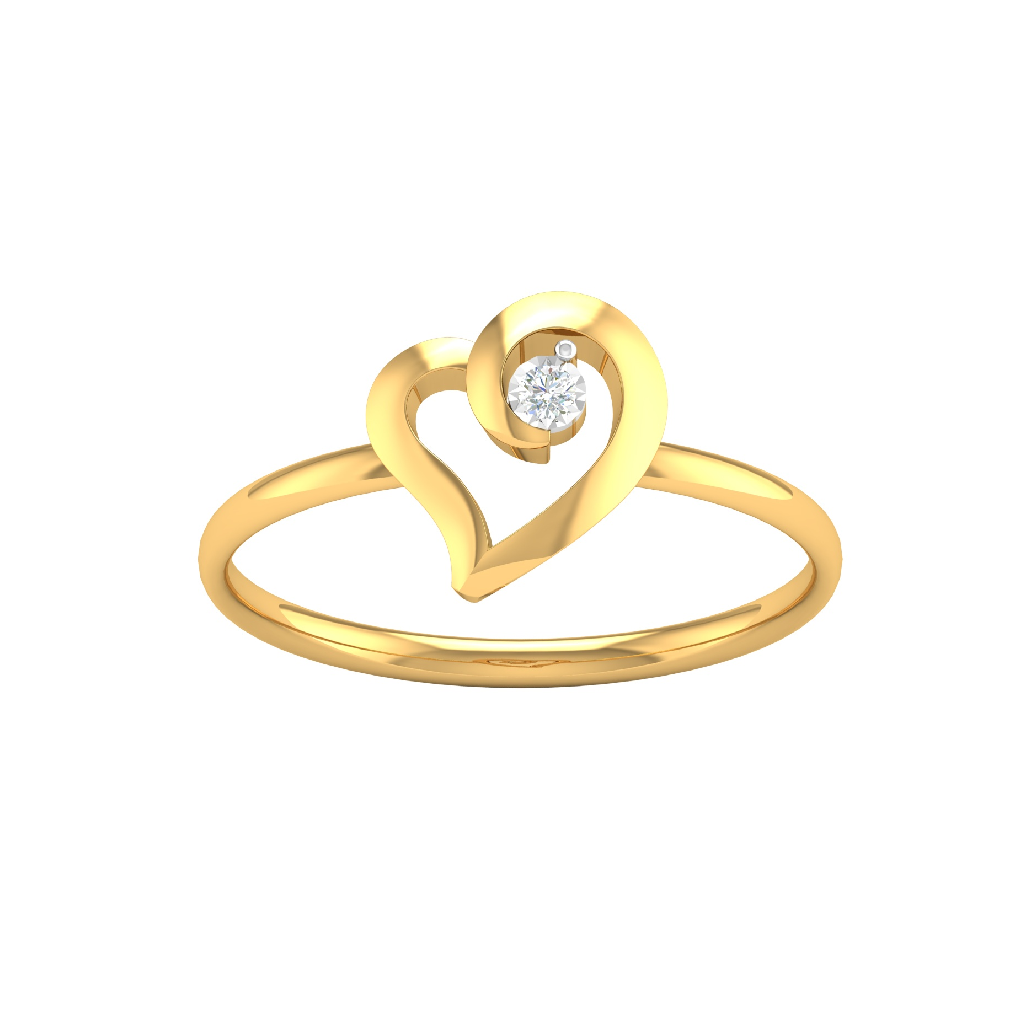 18K Gold Real Diamond Heart Designer Ring MGA - SUG0188