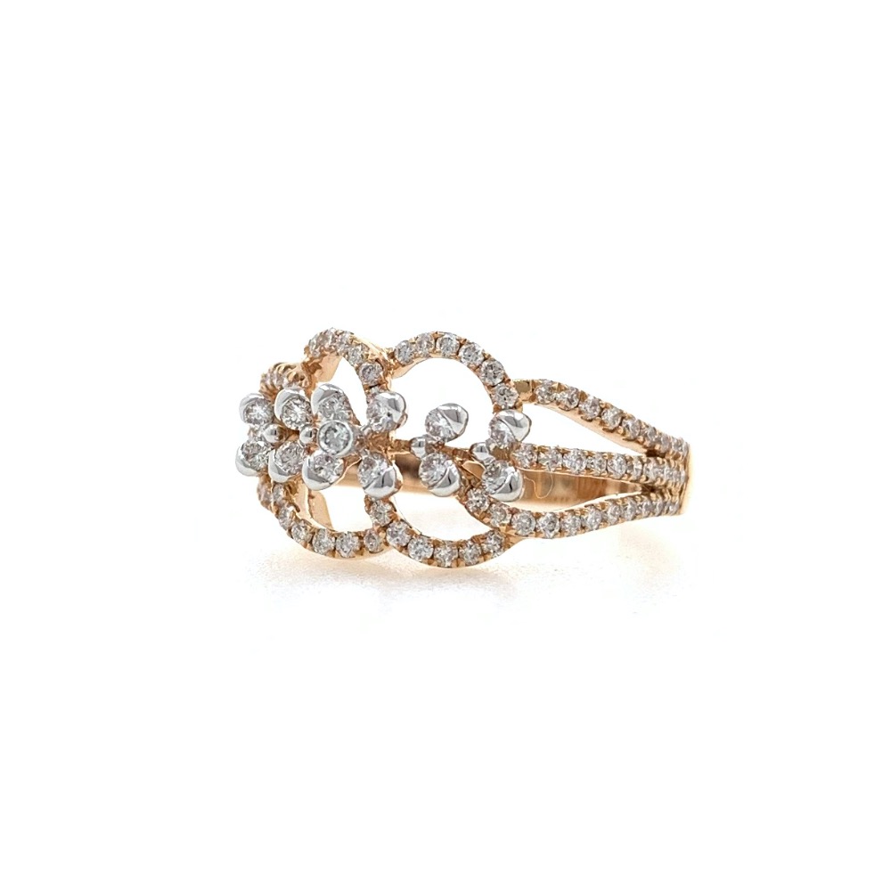 Nitidus diamond Ring for Ladies in 18k Rose gold - 3.610 grams - VVS EF 0.61 carat - 0LR65