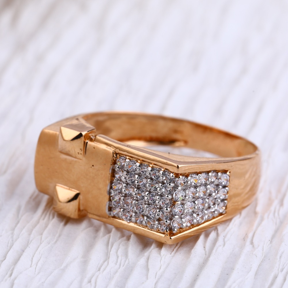 750 Rose Gold Hallmark Exclusive Mens Ring RMR86