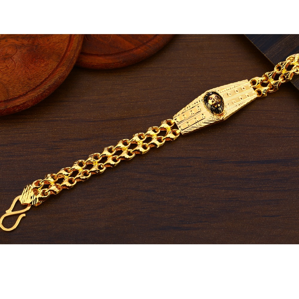 916 Gold Gentlemen's stylish Plain Bracelet MPB361