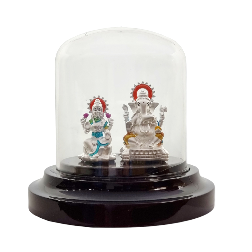 Shree Laxmi and Shree Ganesha Idol In 999 Silver MGA - GFS0025
