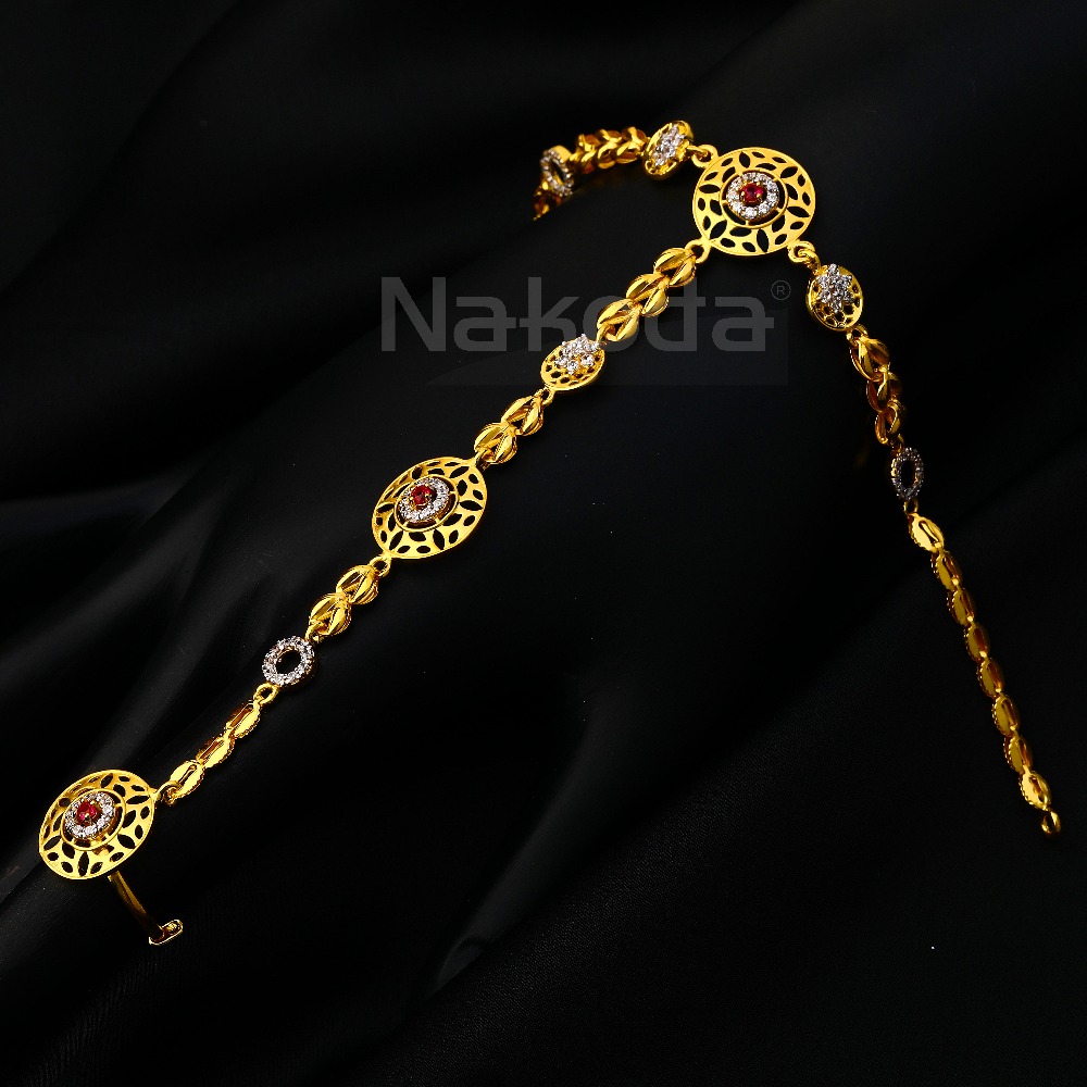 22ct Cz Gold Women's Stylish Hallmark  Hathpan HP157