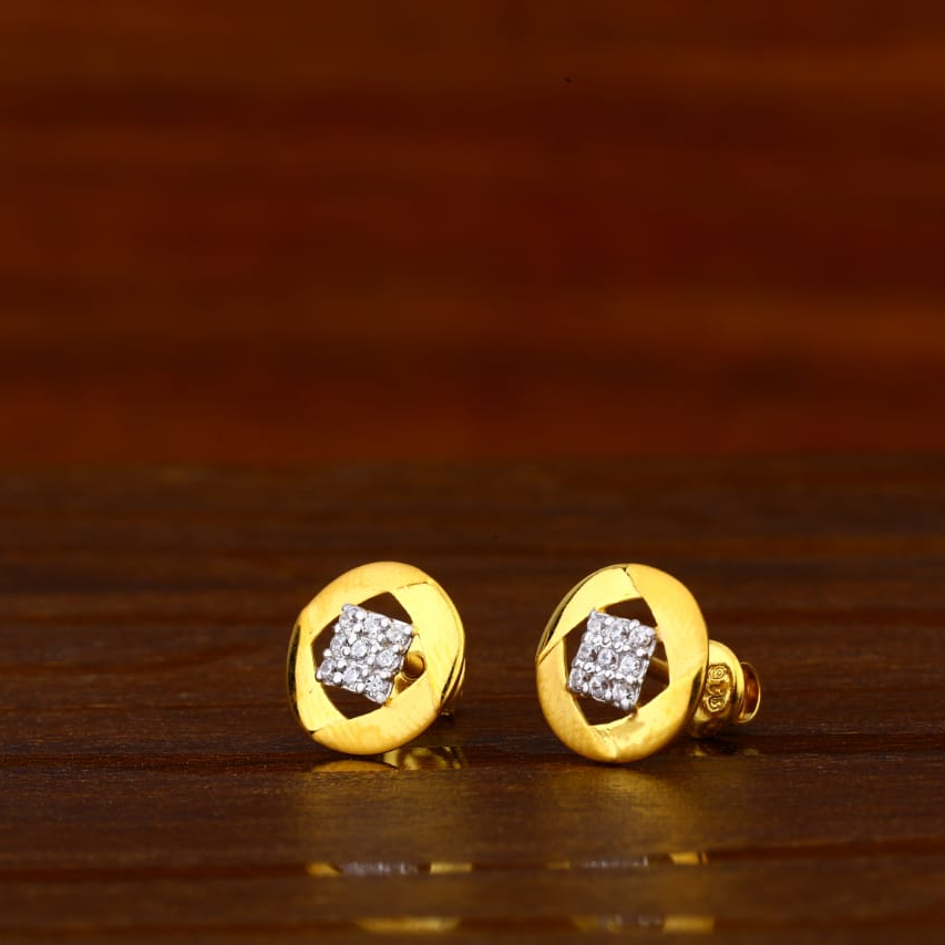 916 Gold Delicate Ladies Tops Earrings LTE310