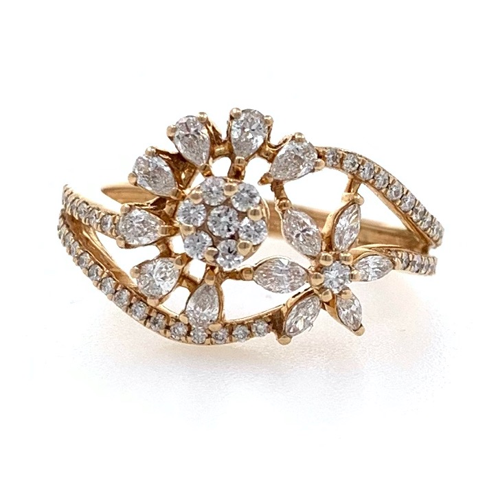 18kt / 750 rose gold anniversary gift diamond ring 8lr211