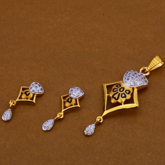 22 carat gold ladies pendants set RH-PS502