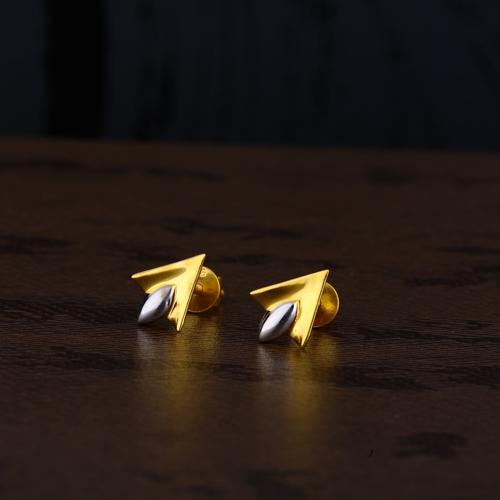 Ladies 22K Gold Rodium Cz Earring -LPE140