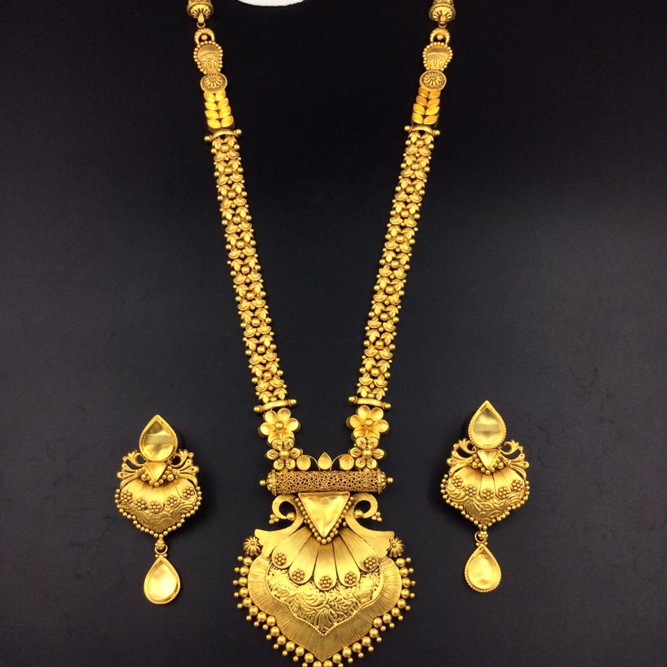 916 gold Masonic wedding long necklace set 