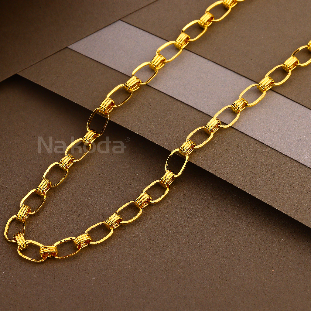 916 gold men's gorgeous hallmark choco chain mch12