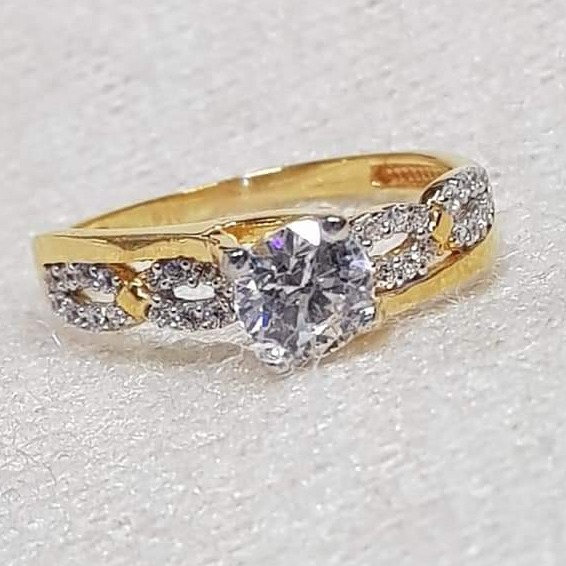 GOLD 22K/916 ladies diamond ring RH-GR346