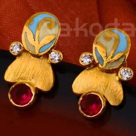 916 Gold CZ Classic Ladies Antique Earring LAE18