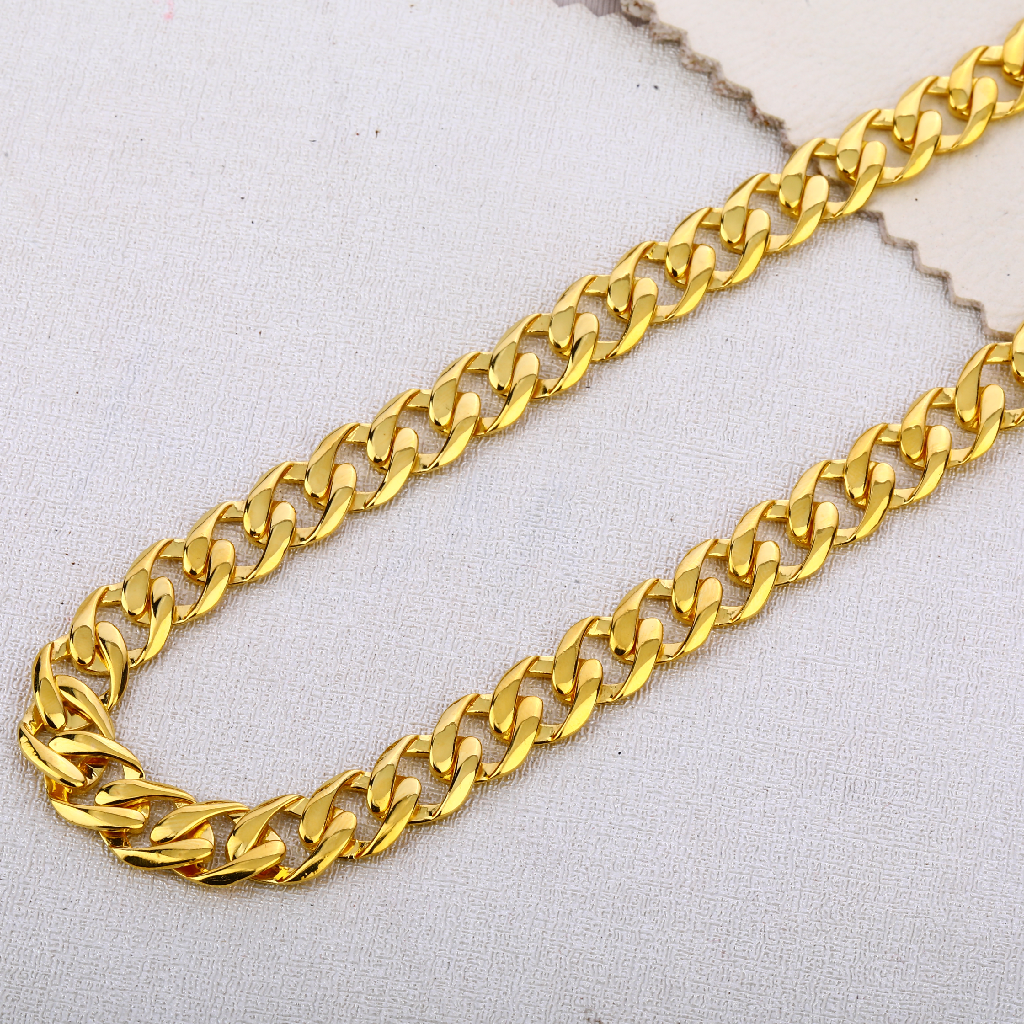 Buy quality 22CT Gold mens Stylish Plain choco chain MCH602 in Ahmedabad