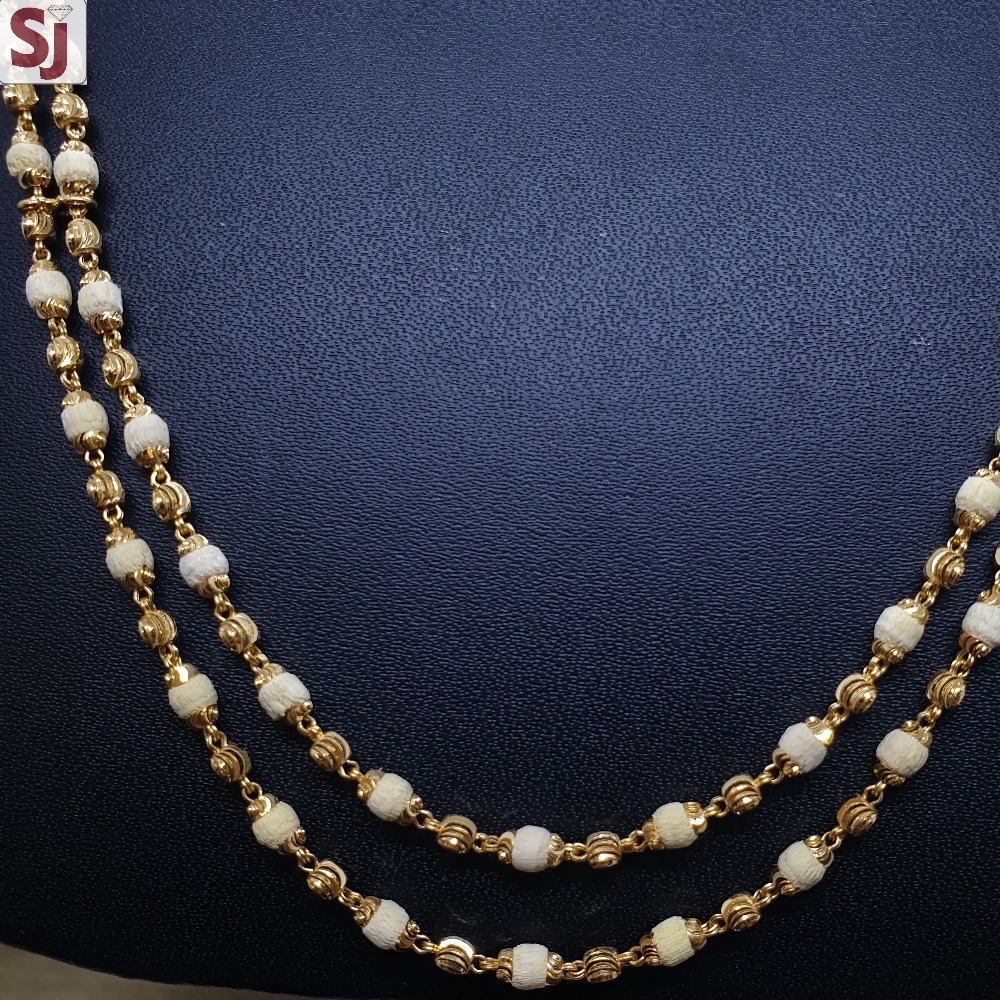 2 Line White Tulsi Mala TMG-0009 Gross Weight-21.500 Net Weight-20.610