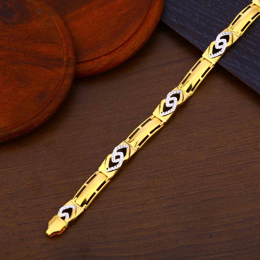 916 Gold Designer Mens Bracelet MPB174