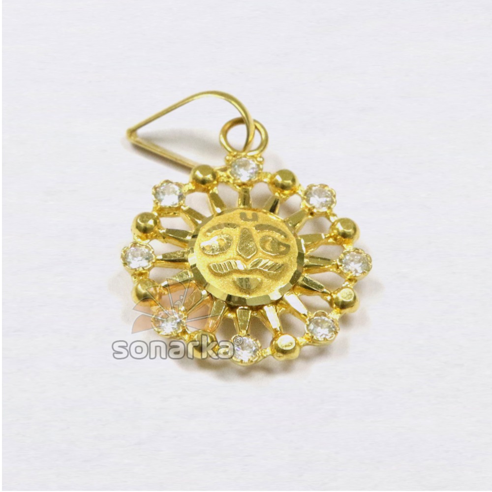 AD 916 Plain Gold Sun Surya Pendant