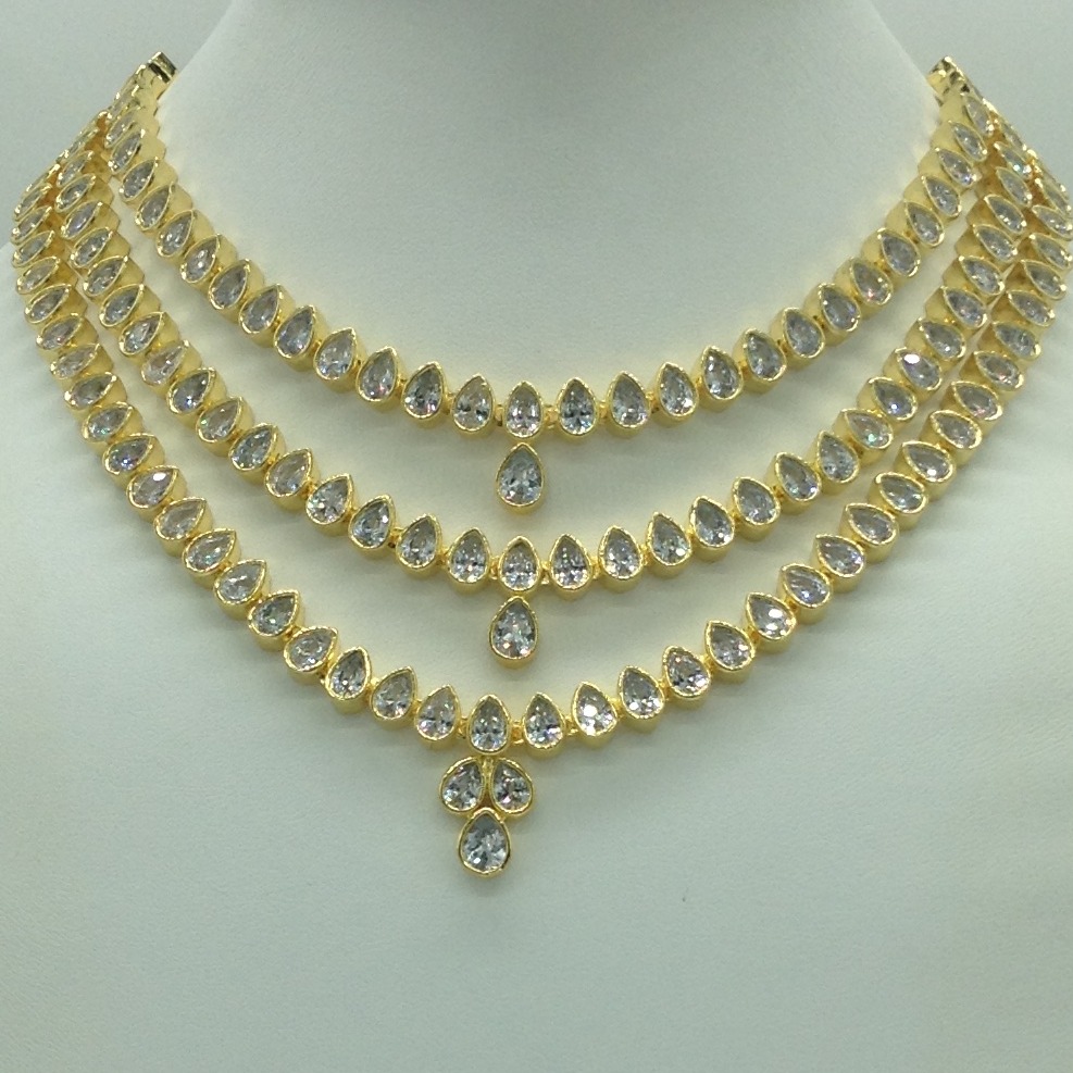 White cz necklace set jnc0201