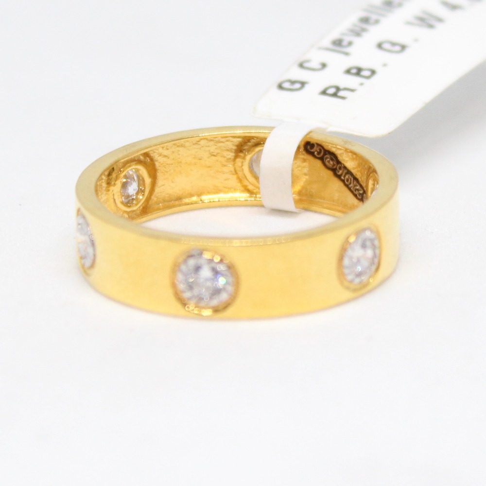 ring 916 hallmark gold daimond -6730
