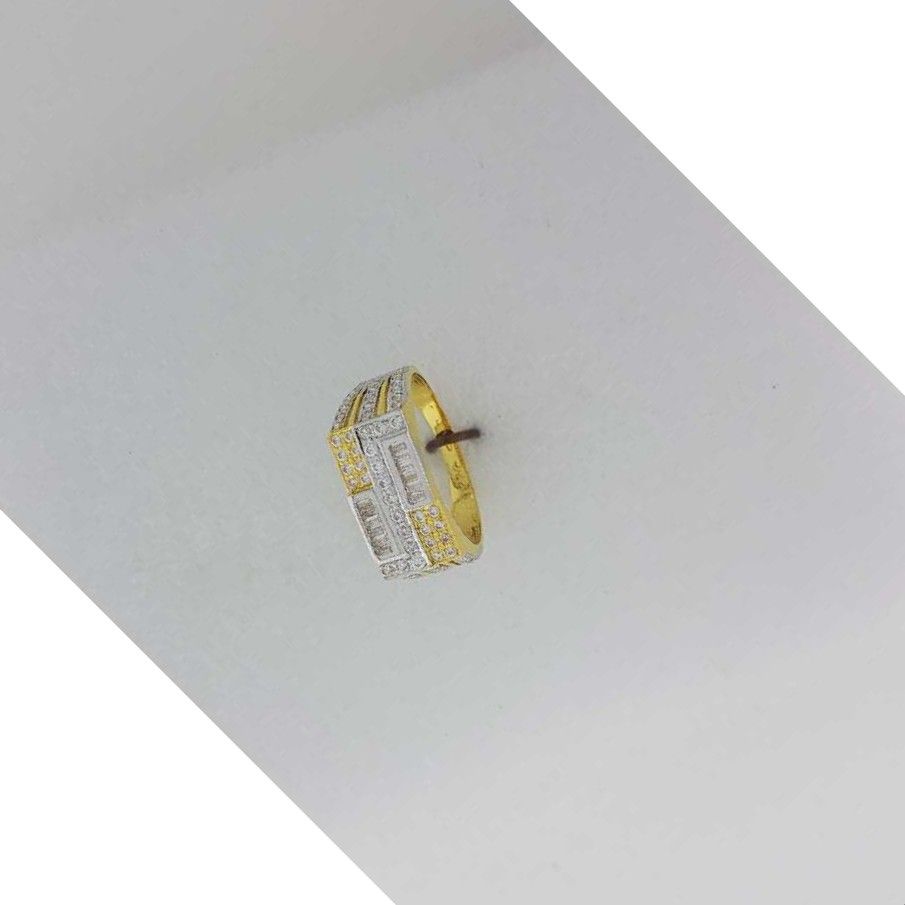 22KT Yellow Gold Cubic Zirconia Fancy Ring