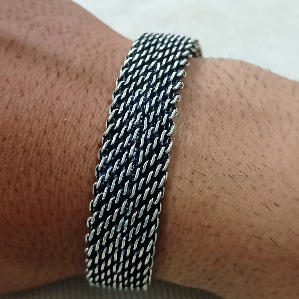 92.5 silver oxidised bracelet