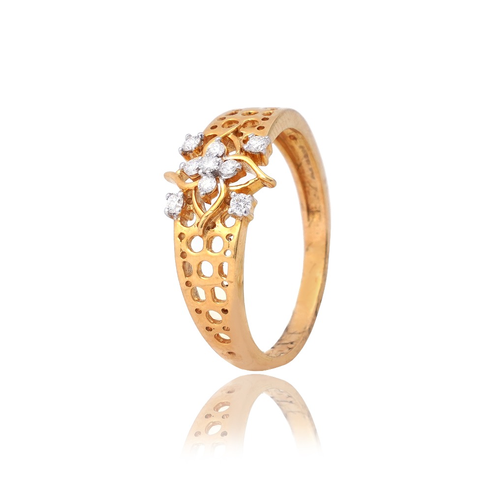 916 Gold Fancy Diamond Ring