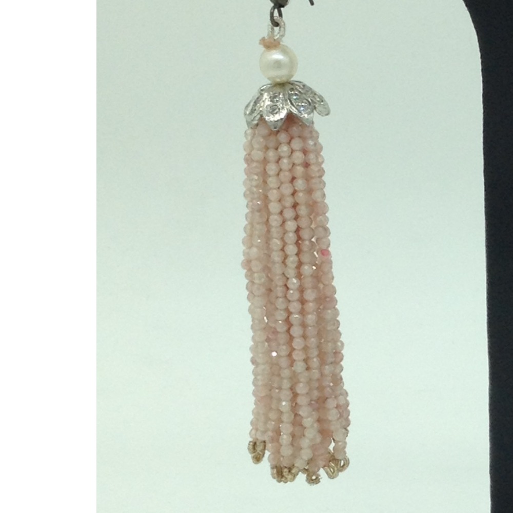 Pink Opal Stones Ear Chandelier Hangings JER0024