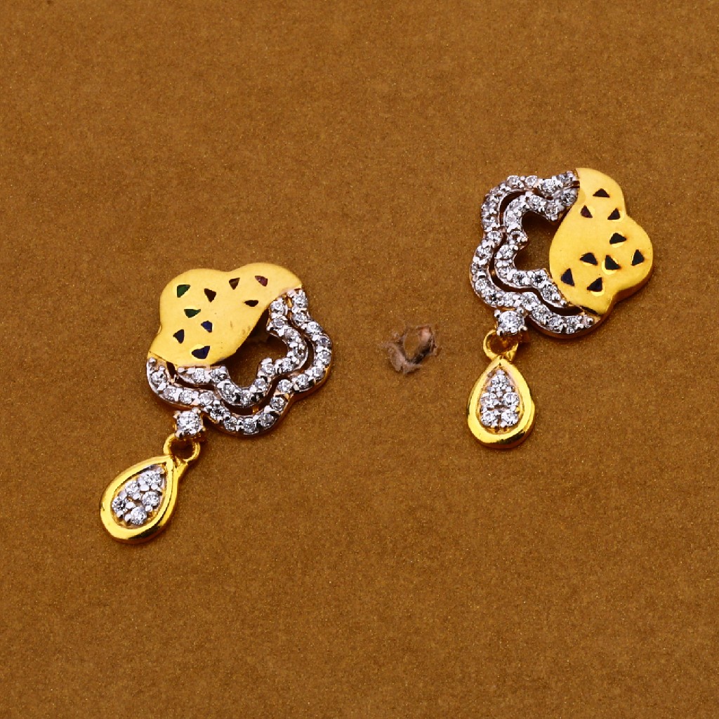 22KT Gold Stylish Hallmark Pendant Set FPS136